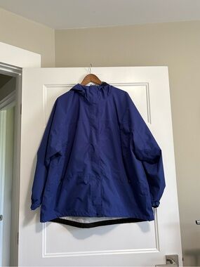 L.L. Bean Women's Hooded Raincoat - Royal Blue 3xl NWOT